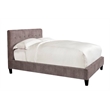Pemberly Row Traditional Fabric King Bed in Cornflower Gray Finish