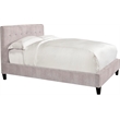 Pemberly Row Traditional Fabric King Bed in Porcelain Taupe Finish