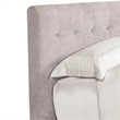 Pemberly Row Traditional Fabric King Bed in Porcelain Taupe Finish