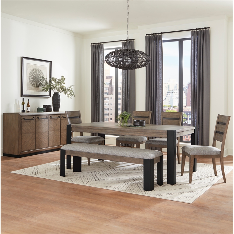 Pemberly Row Contemporary Dining 78 in. Rectangular Dining Table