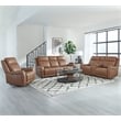Pemberly Row Contemporary Leather Butternut Power Reclining Sofa P2