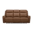 Pemberly Row Contemporary Leather Butternut Power Reclining Sofa P2