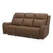 Pemberly Row Contemporary Leather Butternut Power Reclining Sofa P2