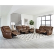 Pemberly Row Contemporary Hickory Power Reclining Zero Gravity Sofa P2