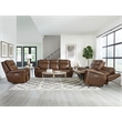Pemberly Row Contemporary Hickory Power Reclining Zero Gravity Sofa P2