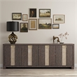 Pemberly Row Contemporary Ascent Dark Chocolate 90 in. Console