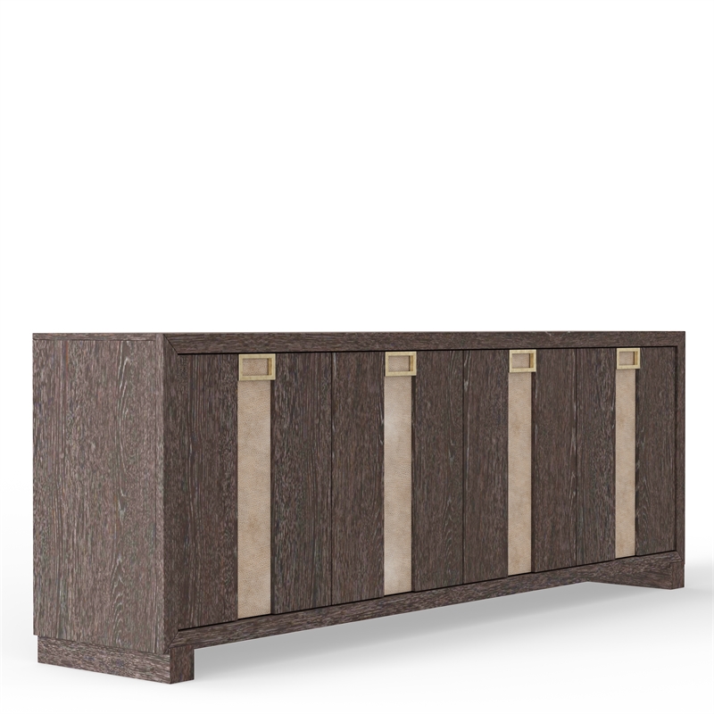 Pemberly Row Contemporary Ascent Dark Chocolate 90 in. Console