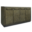 Pemberly Row Contemporary Engineered Wood Dining Sideboard in Brown