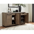 Pemberly Row Contemporary Engineered Wood Dining Sideboard in Brown