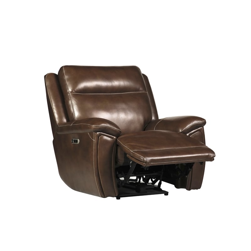 Pemberly Row Contemporary Hickory Power Zero Gravity Recliner P2