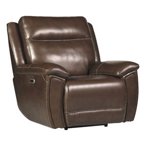 Pemberly Row Contemporary Hickory Power Zero Gravity Recliner P2