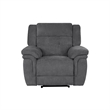 Pemberly Row Contemporary Fabric Bristol Grey Power Recliner P2