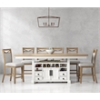 Pemberly Row Contemporary Island Counter Height Table with 6 chairs
