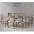 Pemberly Row Contemporary Island Counter Height Table with 8 chairs