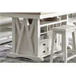 Pemberly Row Contemporary Island Counter Height Table with 8 chairs