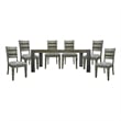 Pemberly Row Contemporary Dining 78 in. with 6 ladderback chairs
