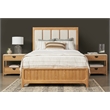 Pemberly Row Contemporary Engineered Wood Bedroom Queen Panel Bed in Brown