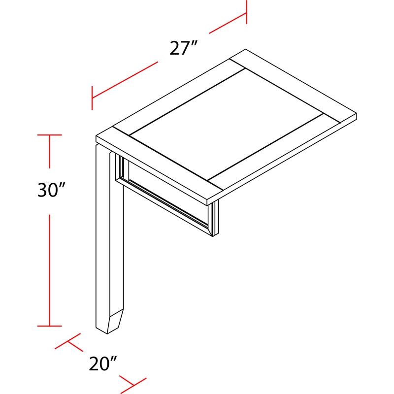 Pemberly Row Contemporary Engineered Wood White L-Shape Desk with Credenza