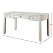 Pemberly Row Contemporary Engineered Wood White L-Shape Desk with Lateral File