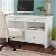 Pemberly Row Contemporary L-Shape Desk with Credenza and Lateral File