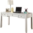 Pemberly Row Contemporary Engineered Wood L-Shape Desk with Hutch in White