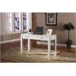 Pemberly Row Contemporary Engineered Wood L-Shape Desk with Hutch in White