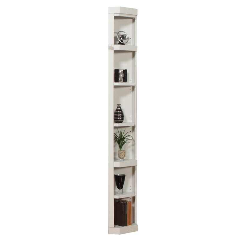 Pemberly Row Contemporary 6 Piece Library Wall with Corner Bookcases