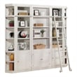 Pemberly Row Contemporary 6 Piece Library Wall with Corner Bookcases