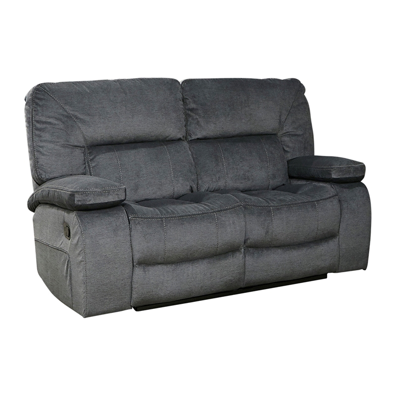 Pemberly Row Contemporary Manual Reclining Sofa Loveseat and Recliner