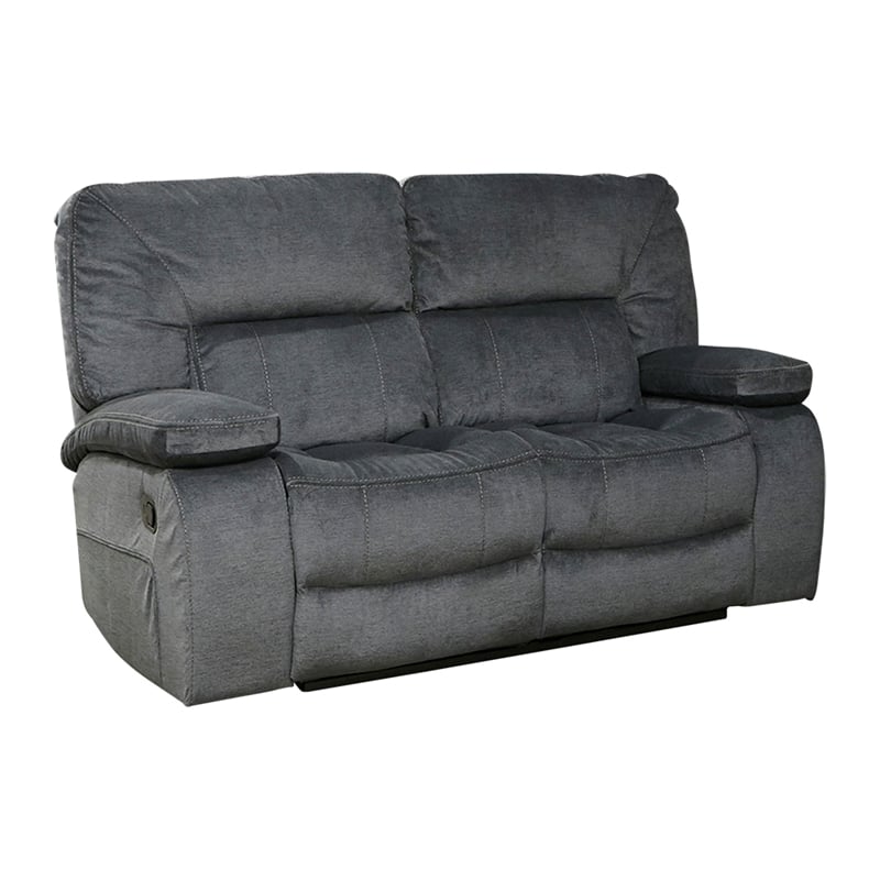 Pemberly Row Contemporary Manual Reclining Sofa Loveseat and Recliner