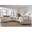 Pemberly Row Contemporary Mirage Mist 4 Piece Modular Sectional