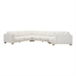 Pemberly Row Contemporary Mirage Mist 4 Piece Modular Sectional