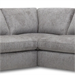 Pemberly Row Contemporary Burmese Nature 5 Piece Modular Sectional