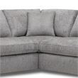 Pemberly Row Contemporary Burmese Nature 5 Piece Modular Sectional