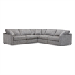Pemberly Row Contemporary Burmese Nature 5 Piece Modular Sectional