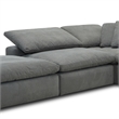 Pemberly Row Contemporary Mathis Thunder 5 Piece Modular Sectional