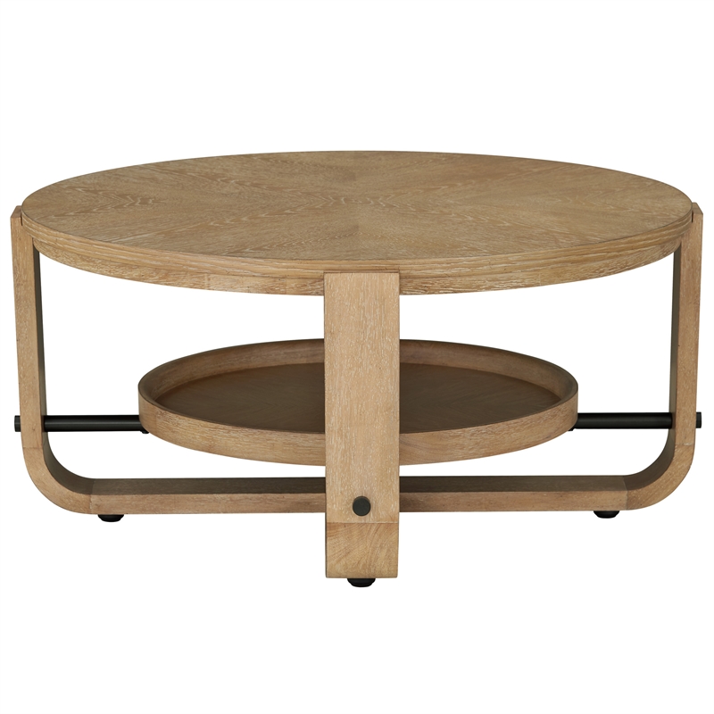 Pemberly Row Contemporary Engineered Wood Brown 3 Piece Occasional Table Set