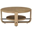 Pemberly Row Contemporary Engineered Wood Brown 3 Piece Occasional Table Set