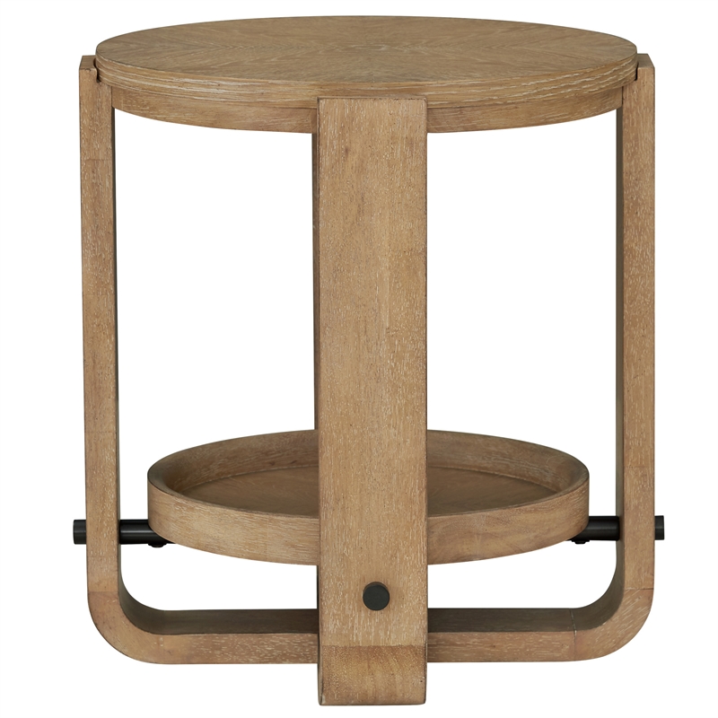 Pemberly Row Contemporary Engineered Wood Brown 3 Piece Occasional Table Set
