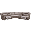 Pemberly Row Contemporary Desert Taupe 6 Piece Reclining Sectional