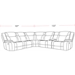 Pemberly Row Contemporary Desert Taupe 6 Piece Reclining Sectional