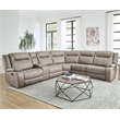 Pemberly Row Contemporary Desert Taupe 6 Piece Reclining Sectional