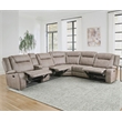 Pemberly Row Contemporary Desert Taupe 6 Piece Reclining Sectional