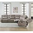 Pemberly Row Contemporary Desert Taupe 6 Piece Reclining Sectional