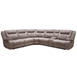 Pemberly Row Contemporary Desert Taupe 6 Piece Reclining Sectional