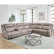 Pemberly Row Contemporary Desert Taupe 6 Piece Reclining Sectional