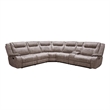 Pemberly Row Contemporary Desert Taupe 6 Piece Reclining Sectional