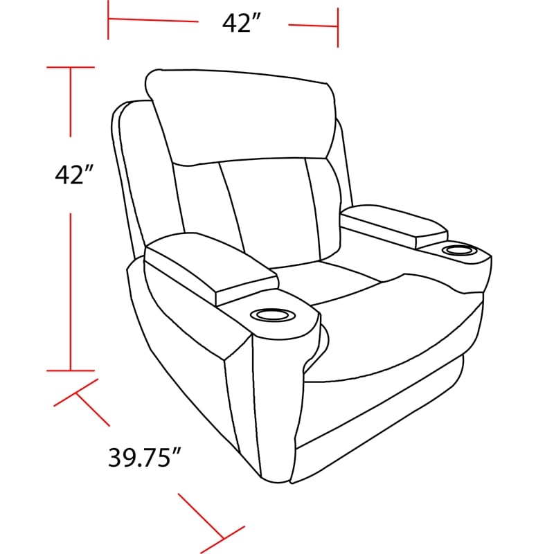 Pemberly Row Contemporary Power Reclining Sofa Loveseat and Recliner