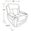 Pemberly Row Contemporary Power Reclining Sofa Loveseat and Recliner