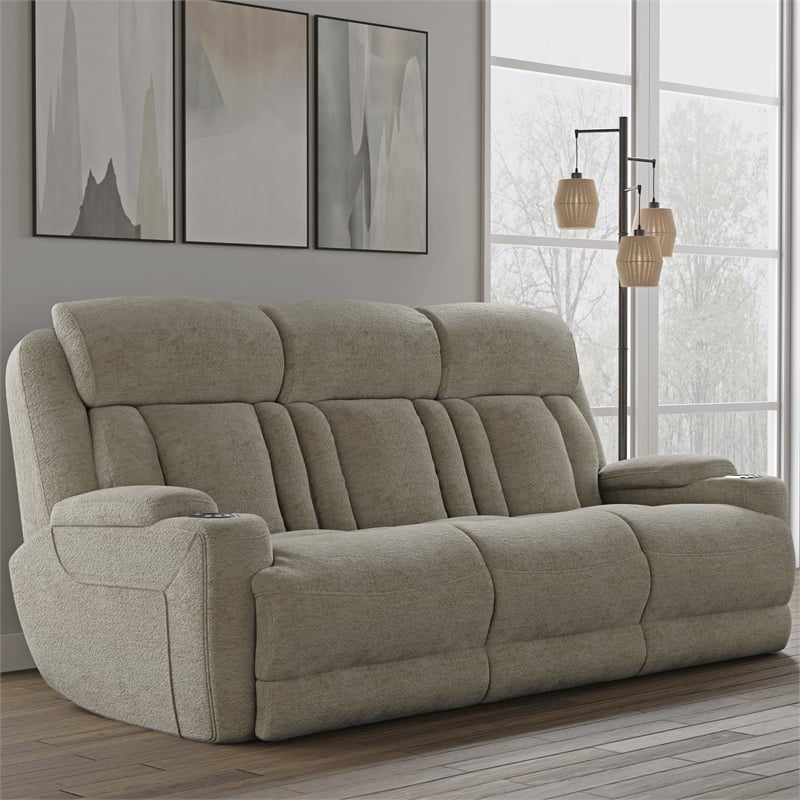 Pemberly Row Contemporary Power Reclining Sofa Loveseat and Recliner